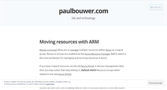 Desktop Screenshot of blog.paulbouwer.com